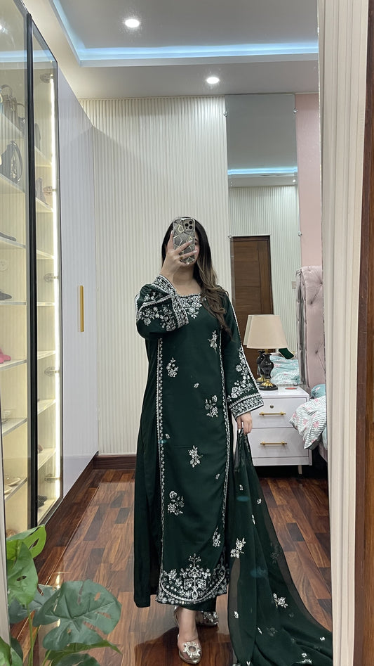 grace embroidery 3 peice