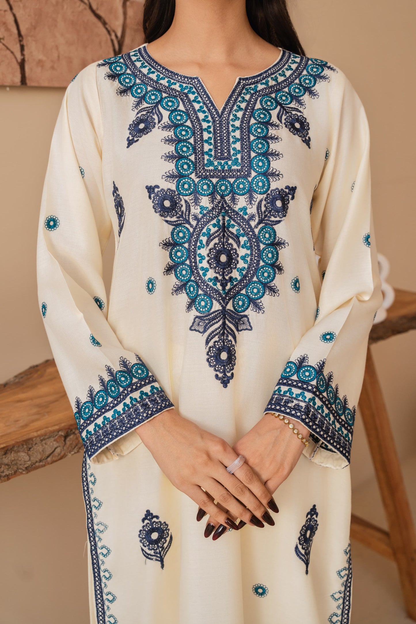 Noor elegance embroided 2 peice