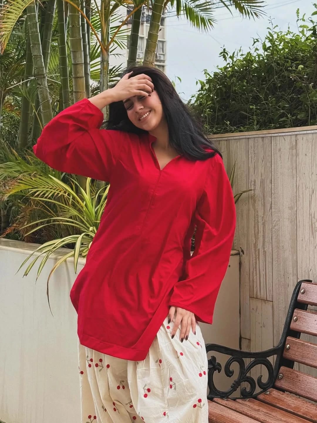 Cherry Embroided 2 peice dress